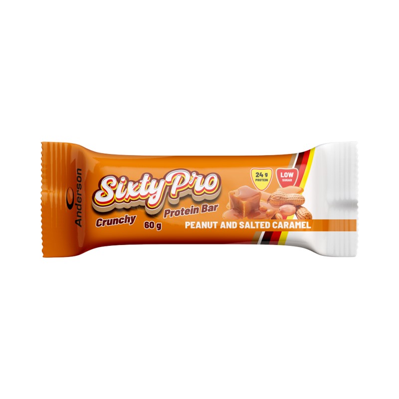 Anderson SixtyPro Protein bar Gusto Burro di Arachidi e Caramello Salato 60 g