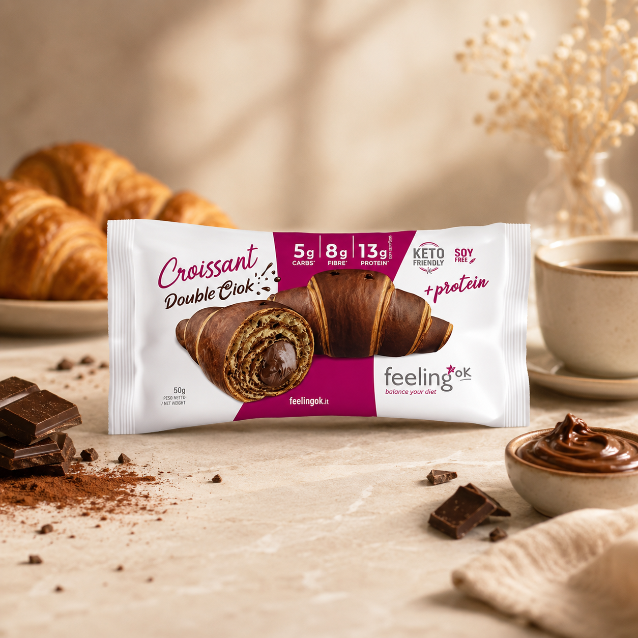 Feeling Ok Croissant Gusto Double Ciok 50 gr