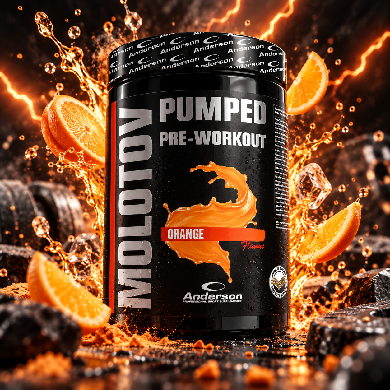Molotov Pumped Pre Workout Gusto Orange 600 gr