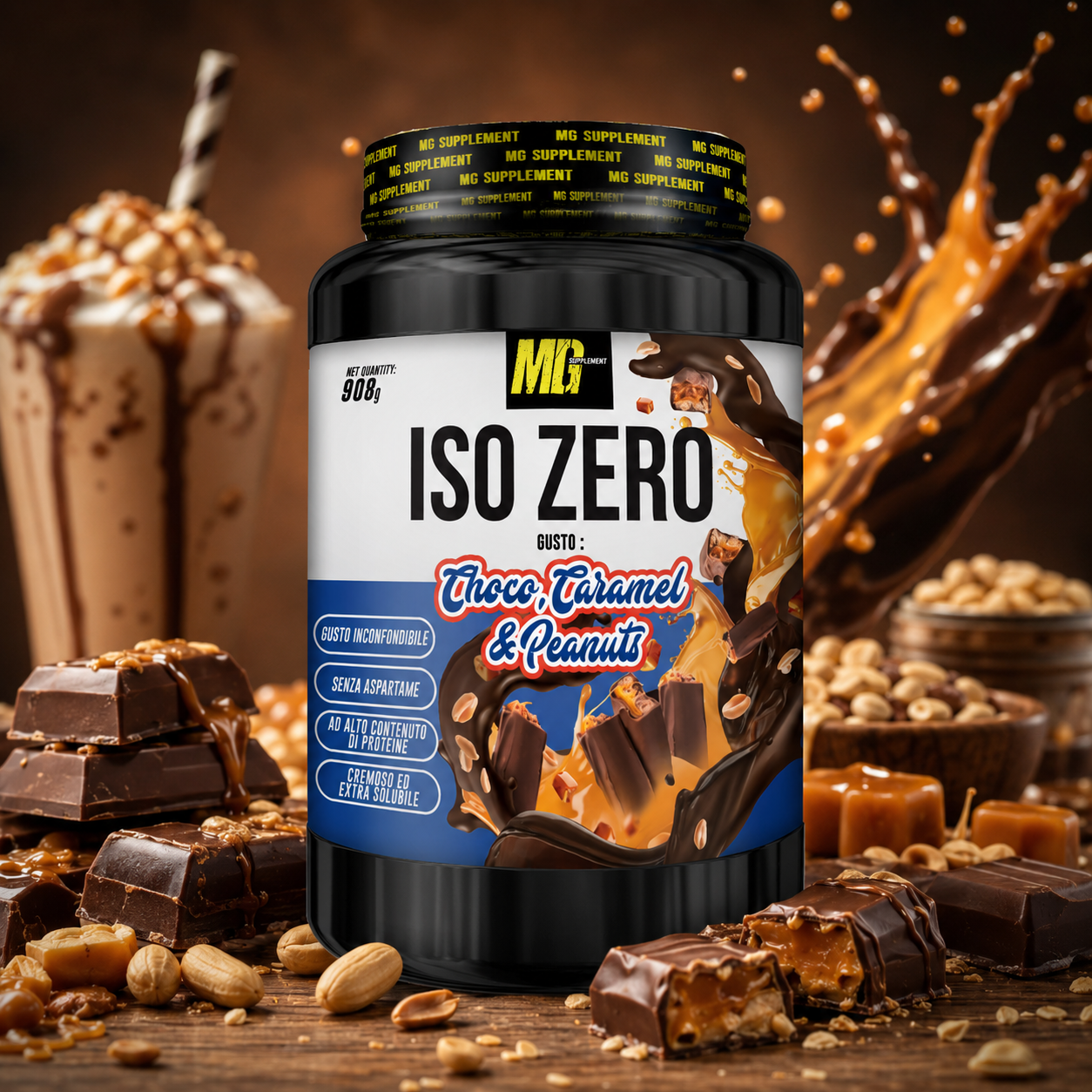 Iso Zero  Gusto Choco Caramel & Peanut 908 gr
