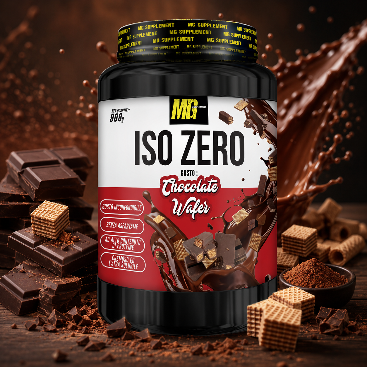 Iso Zero Gusto Chocolate Wafer 908 gr