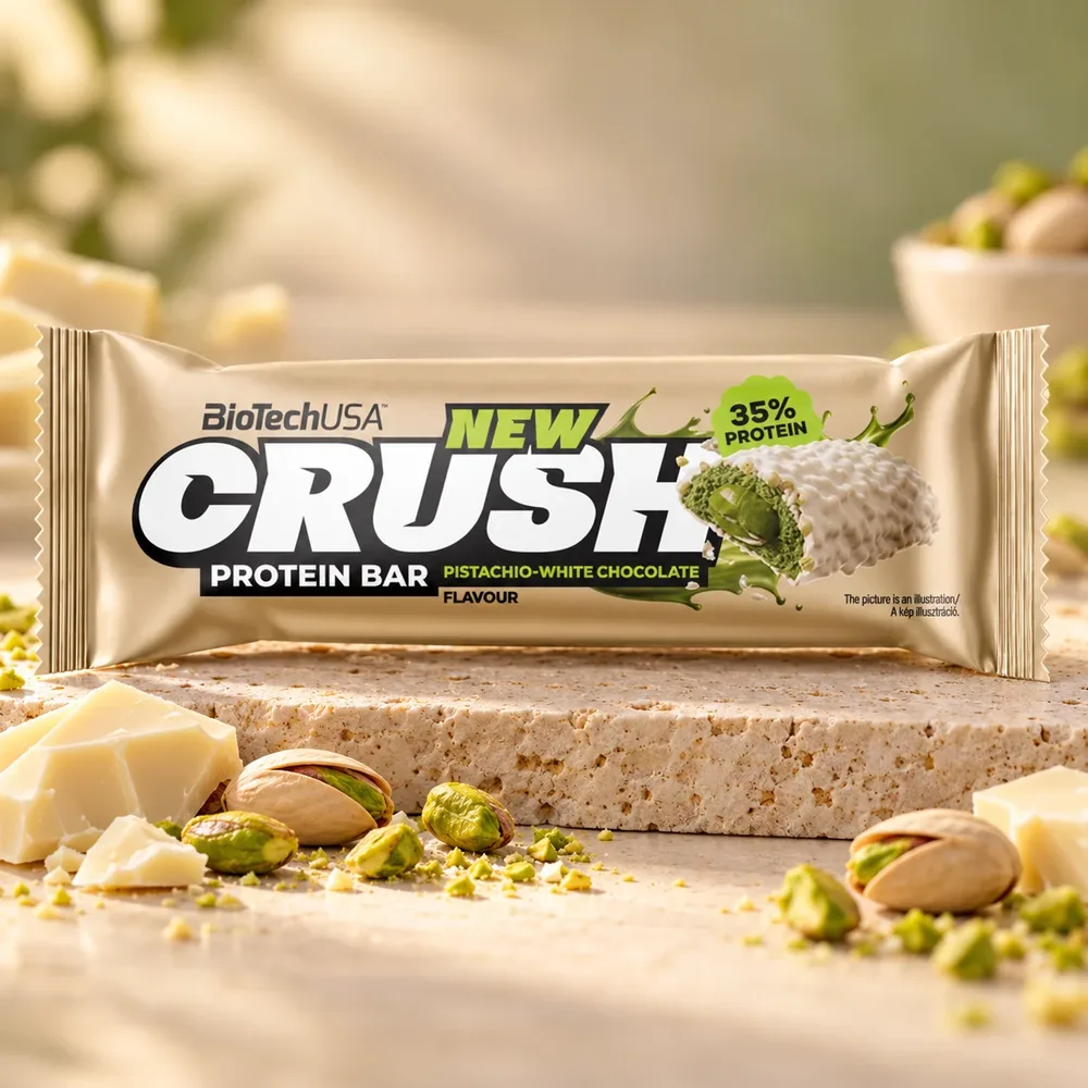 Crush Protein Bar Gusto Pistacchio e Cioccolato Bianco 45 gr