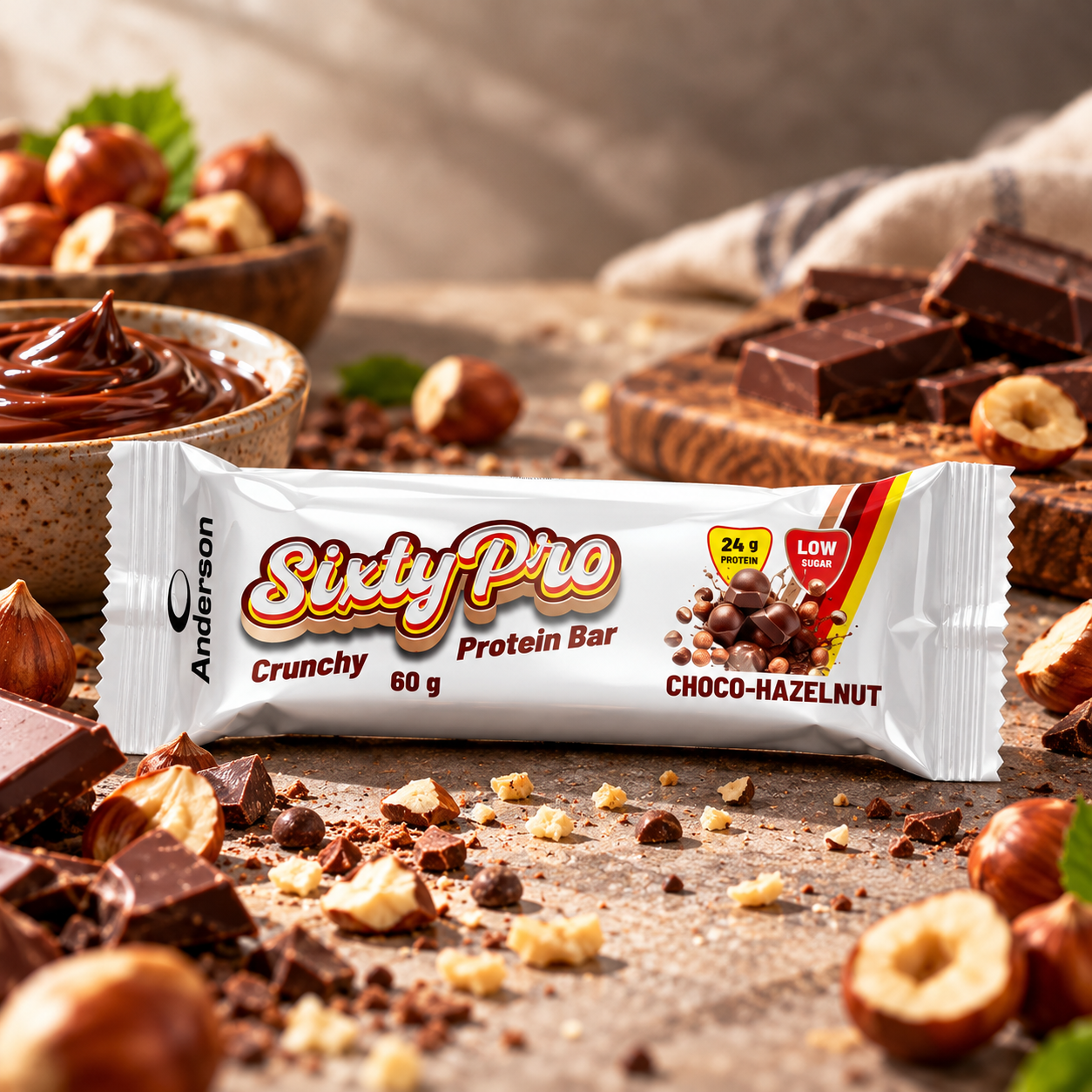 SixtyPro bar Gusto Cioccolato e Nocciola 60 gr