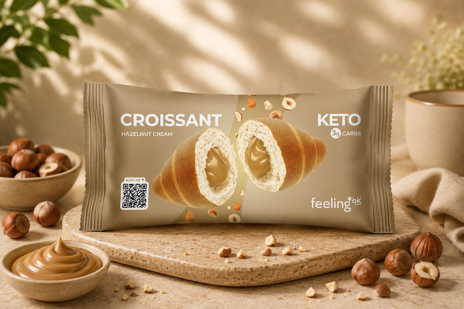 Feeling Ok Croissant Gusto Nocciola 50 gr