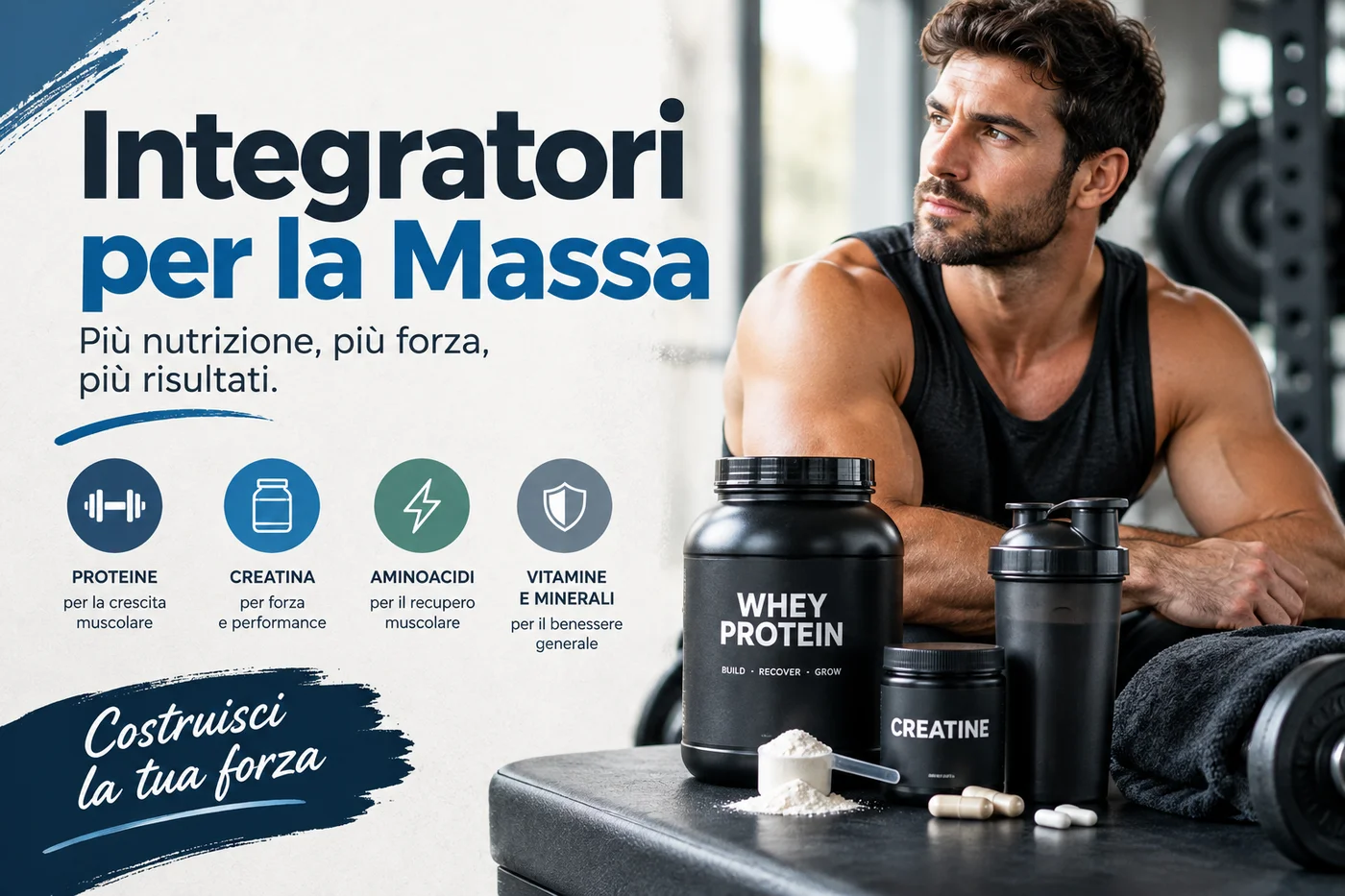 Integratori per la massa: cosa serve davvero