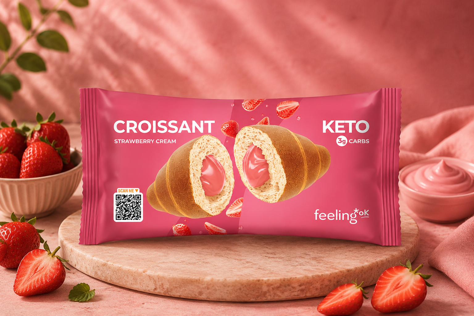 Feeling Ok Croissant Gusto Fragola 50 gr