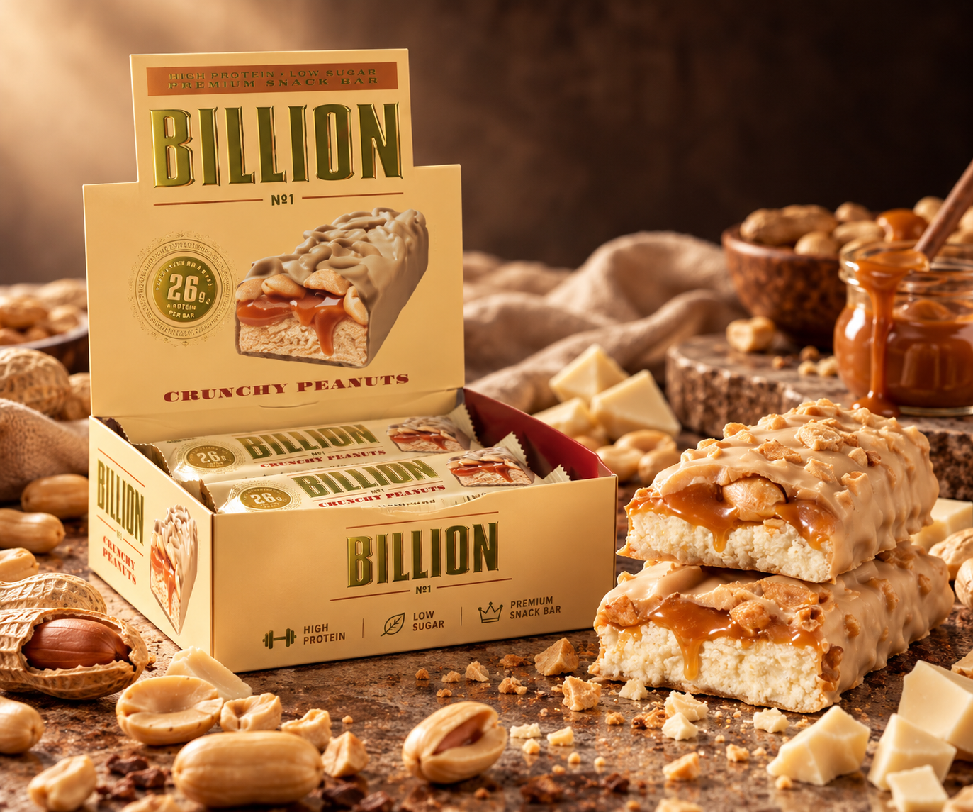 Billion Bar Gusto Golden Caramel 65 gr