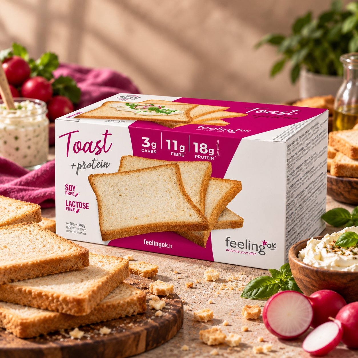 Toast natural +fibre 160 gr