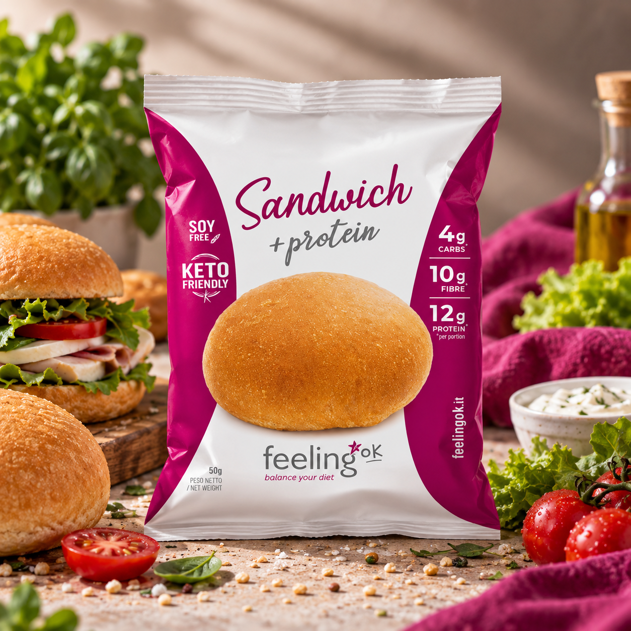 Sandwich +Protein 50 gr